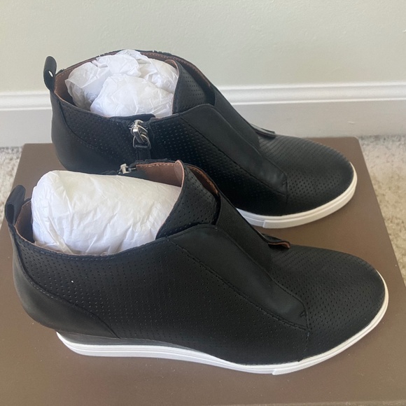 Paolo Anna Black Wedge Shoes Size 7.5 - Picture 3 of 15